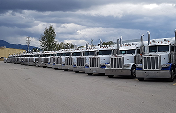 ATS fleet of trucks